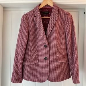Talbots pink, wine, and grey blazer